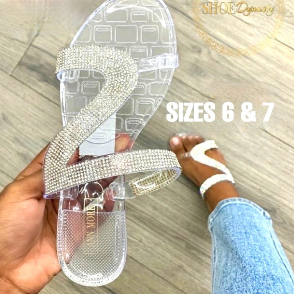 Cute and sparkly Slides Women’s size  Brand new!